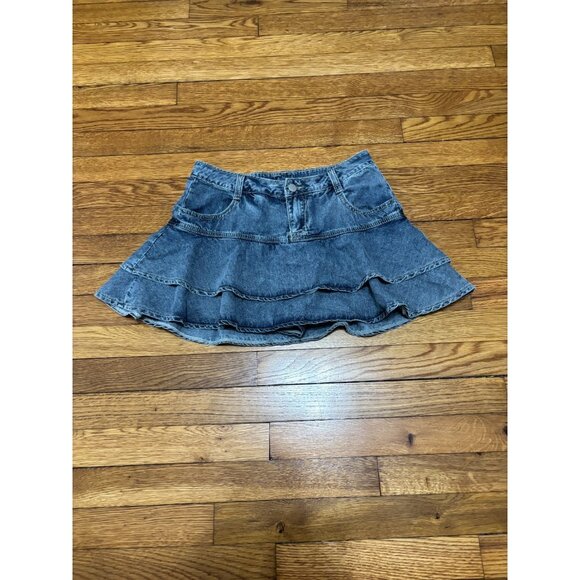 Windsor Womens Denim Skort Skirt w/ Built in Shorts Size Small Blue Layered NWT - Picture 1 of 8